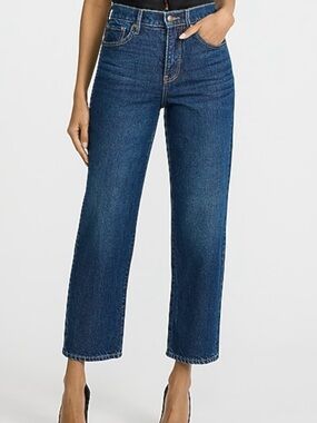 Express High Waisted Straight Ankle Women's Jeans - Medium Wash